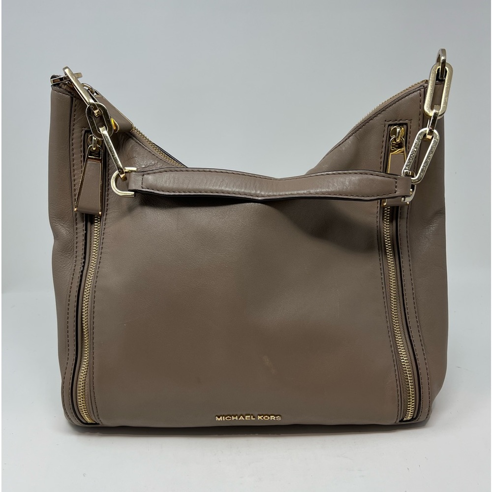 Michael Kors Matilda Leather Beige Shoulder Bag